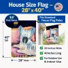 Skye Terrier Artwork House Flag