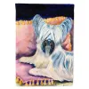 Skye Terrier Artwork House Flag