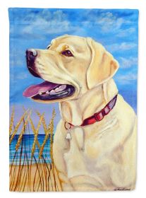Labrador Retriever - Yellow - at The Beach - Artwork House Flag