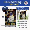 Pug - Fawn - in Fall Leaves - Artwork House Flag