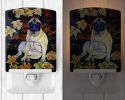 Pug - Fawn - "in Fall Leaves" Ceramic Nightlight