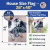 Great Dane 10  - Harlequin and Blue - Natural - Artwork House Flag