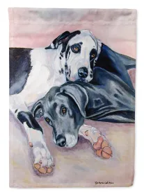 Great Dane 10  - Harlequin and Blue - Natural - Artwork House Flag