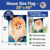 Pomeranian 2 Artwork House Flag