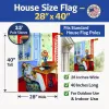 Pug and Lady Artwork House Flag