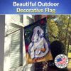 Great Dane 33 - Harlequin with Christmas Tree Artwork House Flag