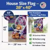 Pomeranian 3 Artwork House Flag