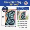 Labrador Retriever - Black - Artwork House Flag