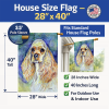 Cocker Spaniel Artwork House Flag