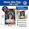 Shih Tzu  Autumn Leaves House Flag