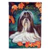 Shih Tzu  Autumn Leaves House Flag