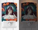 Shih Tzu "Autumn Leaves" Ceramic Nightlight