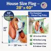 Basset Hound 2 House Flag