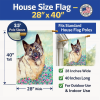 Norwegian Elkhound Artwork House Flag