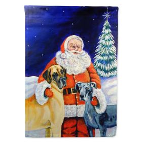 Great Dane 12 - with Santa Claus Artwork House Flag