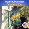 Great Dane 14 and puppy Artwork House Flag