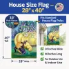 Great Dane 14 and puppy Artwork House Flag