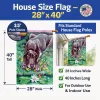 Great Dane 15 - Blue - Artwork House Flag
