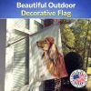 Dachshund 5 - Longhair - Red - Artwork House Flag
