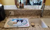 Papillon Art Dish Drying Mat
