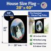 Papillon -  Black and White - Artwork House Flag