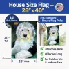 Old English Sheepdog Artwork House Flag