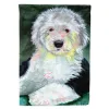 Old English Sheepdog Artwork House Flag