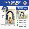 Soft Coated Wheaten Terrier Artwork House Flag