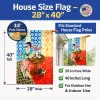 Pug 4 with Lady Artwork House Flag