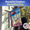 Japanese Chin 2 with Lady Artwork House Flag