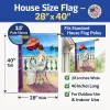 Japanese Chin 2 with Lady Artwork House Flag