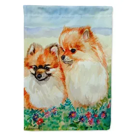 Pomeranian 4 Artwork House Flag