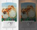 Pomeranian "Duo" Ceramic Nightlight