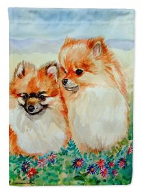 Pomeranian 2 Garden Flag