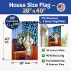 Pug 5 with Lady Artwork House Flag