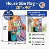 Pug 6 with Lady Artwork House Flag