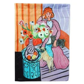 Pug 6 with Lady Artwork House Flag