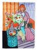 Pug with Lady 5 Garden Flag