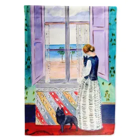 Schipperke 2 with Lady Artwork House Flag