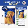 Vizsla Artwork House Flag