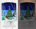 Corgi "Christmas Peace" Ceramic Nightlight