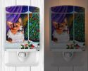 Corgi "Christmas Window" Ceramic Nightlight