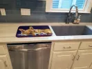Corgi - Blue Lonesome Art Dish Drying Mat