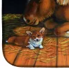 Corgi - Snuggles the pony Art Dish Drying Mat