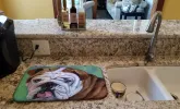 Bulldog - The Admiral Art Dish Drying Mat