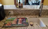 Corgis - Apple Hekper Art Dish Drying Mat