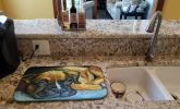 Boxer Pup Art Dish Drying Mat