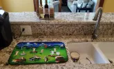 Corgi - Backyard Circus Art Dish Drying Mat