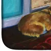 Corgi - Watching from the door Art Dish Drying Mat