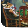 Corgi - Paying Poker Art Dish Drying Mat